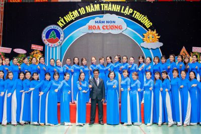 Hôm nay Trường mầm non Hoa Cương tập huấn tại phòng giáo dục và đào tạo Tp. Qn